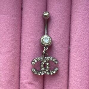 💎New Silver CC Bling Belly Ring💎